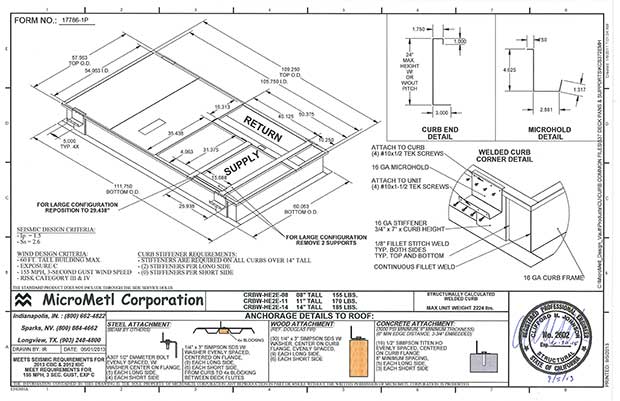 Choosing The Correct Seismic Roof Curb – Understanding The Specifications